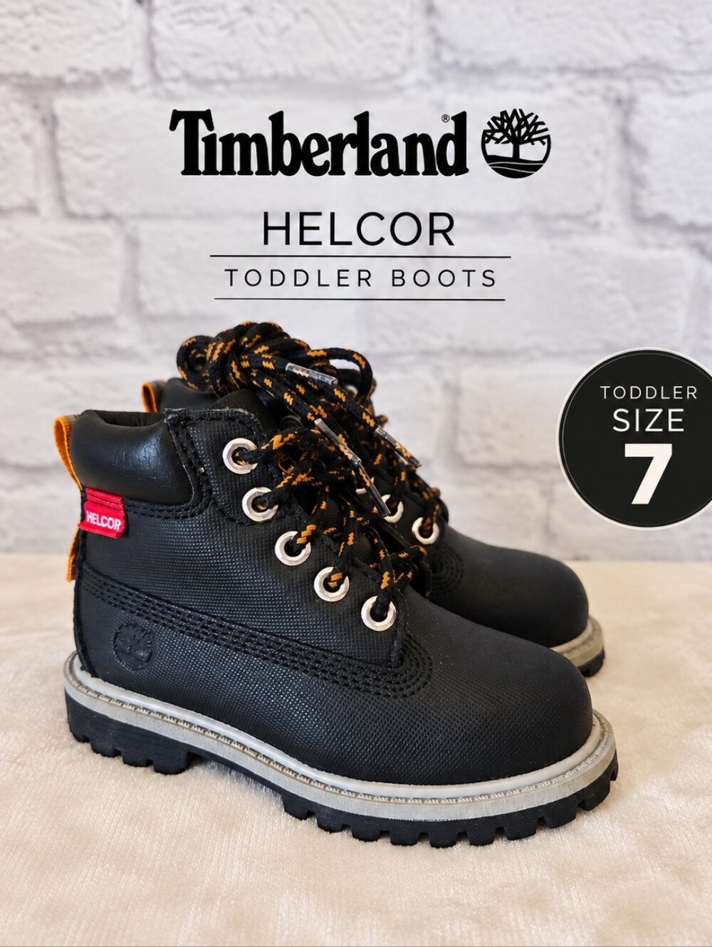 Timberland Helcor Toddler Boots – Black – Size 7